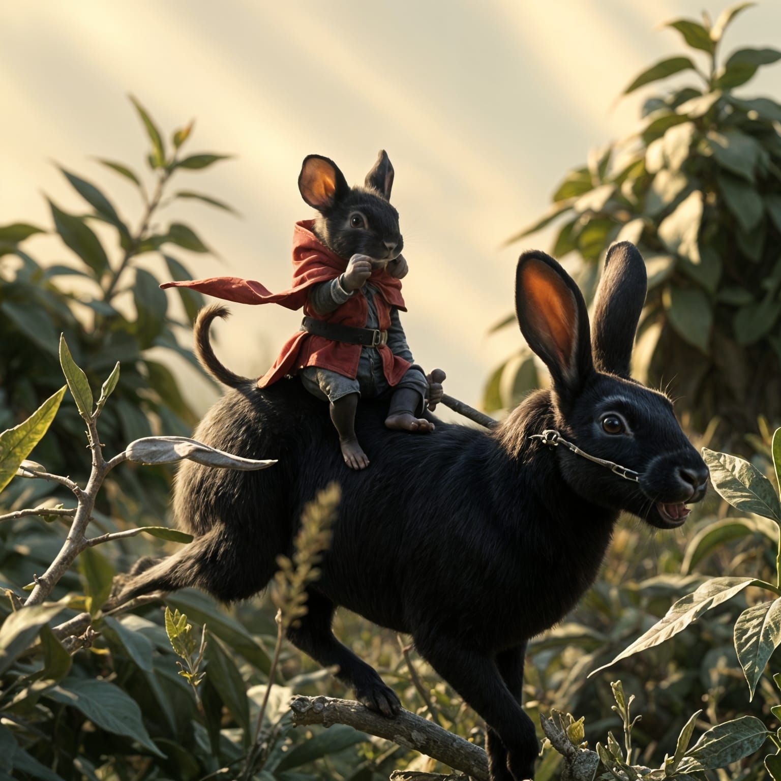 Surreal Rabbit Steed with Giant Ears