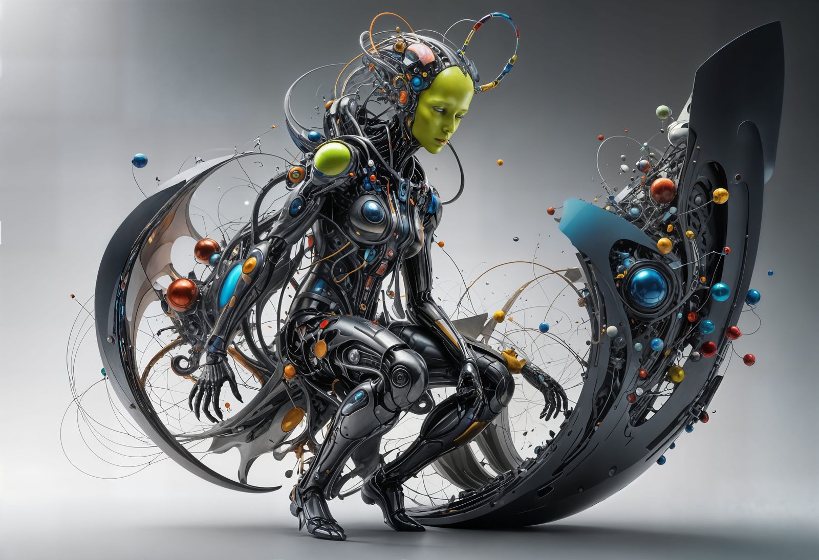 positioned inside the full cut-away'd capsule