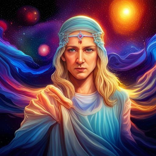 Gnostic Symbol: Holographic Astral Cosmic Illustration