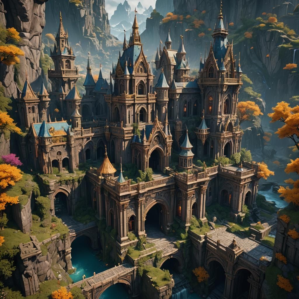 Fantastical Matte Painting in Deep Color