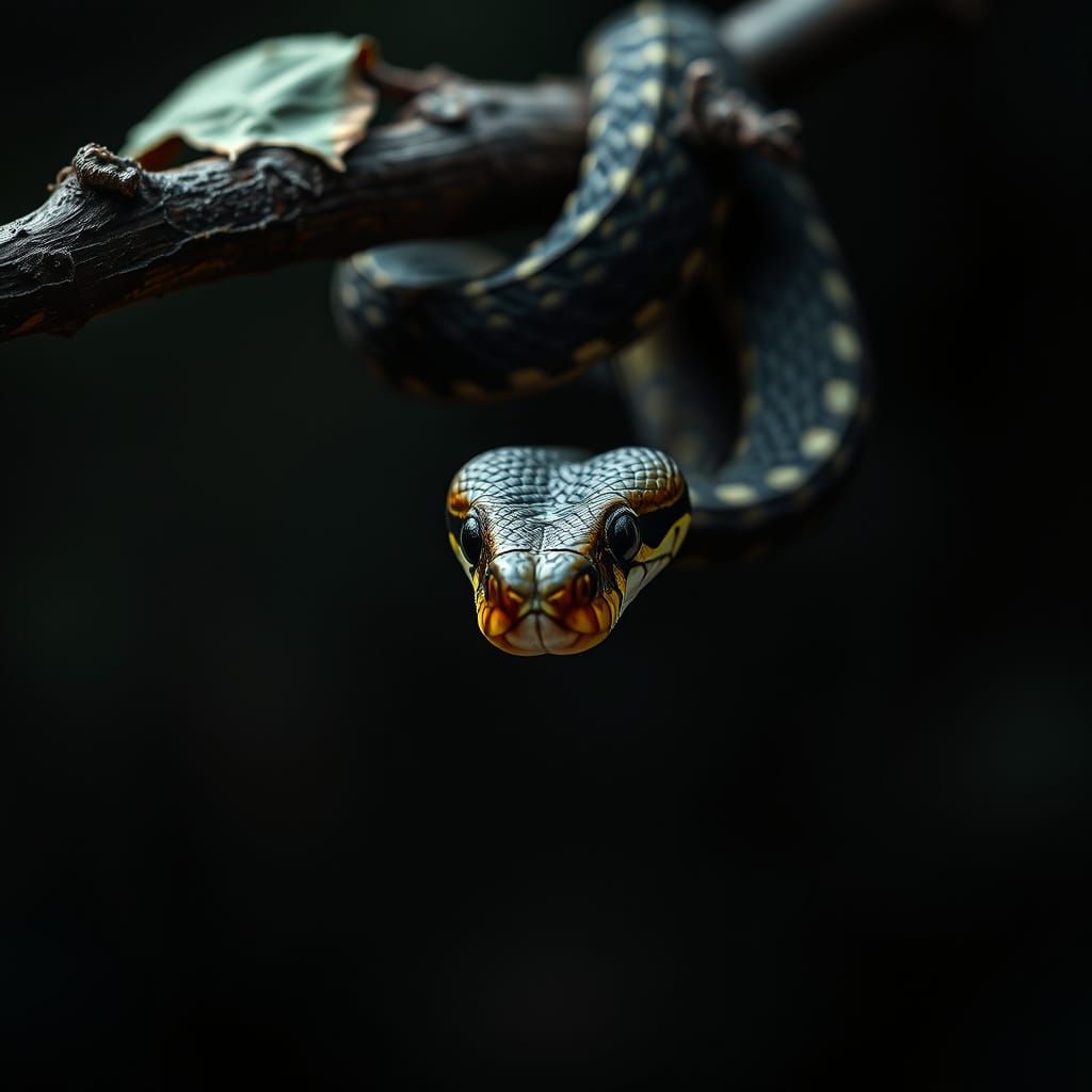 Viper in Dramatic Perch