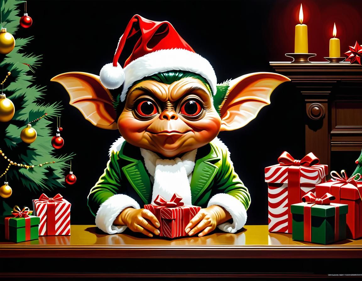 Mischievous Christmas Gremlins in Acrylics