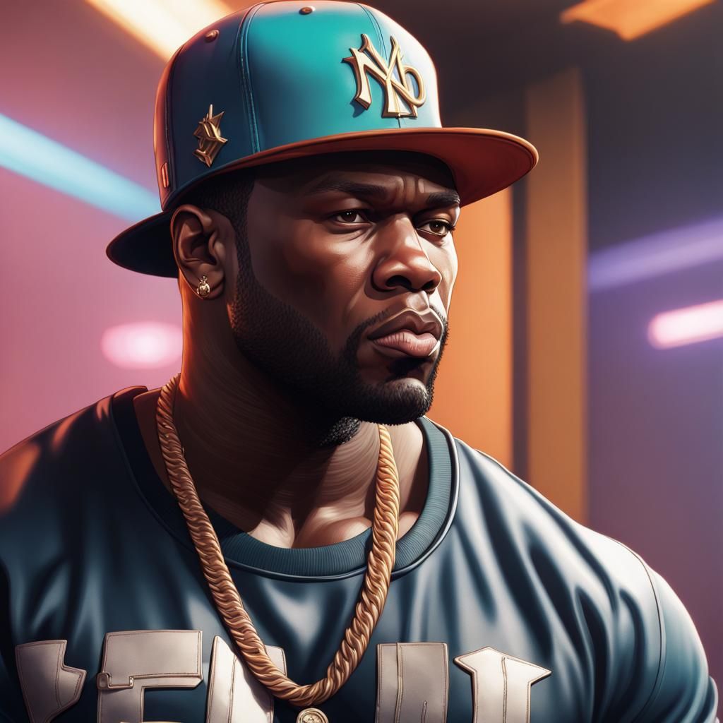 Hyperdetailed Portrait of 50 Cent in Unreal Engine 5
