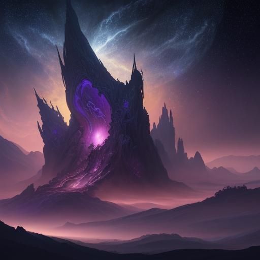 Detailed Sienna Galaxy Matte Painting