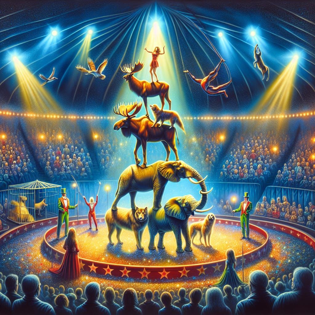 Photo: Circus Kronen. Ant artists present an amazing pyramid. Great, without a net, so very dangerous.