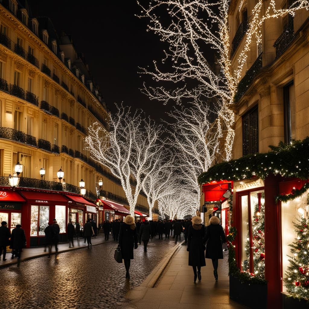 Christmas in Paris: A Festive AI Image
