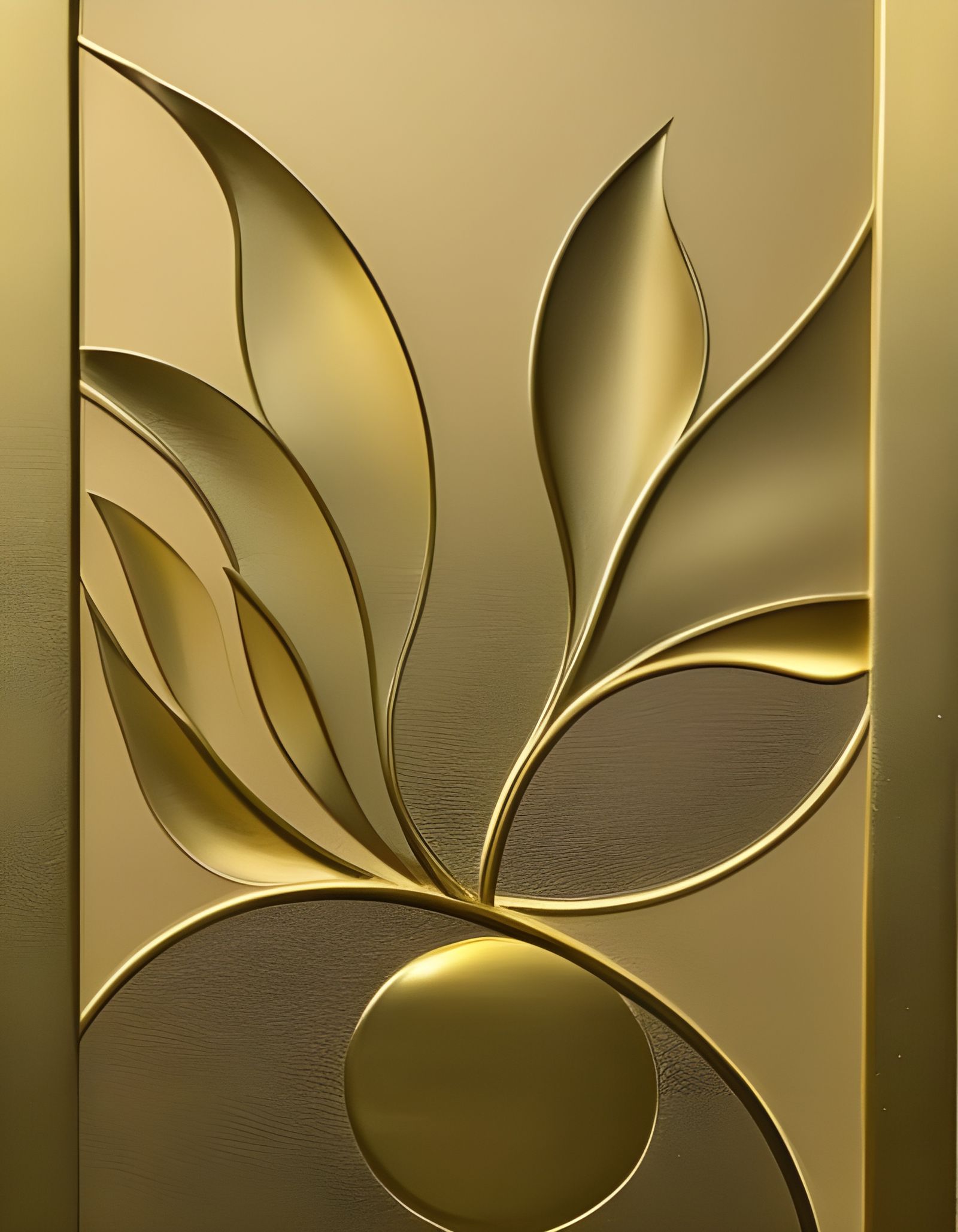 Gold 3D Embossing Bas-Relief
