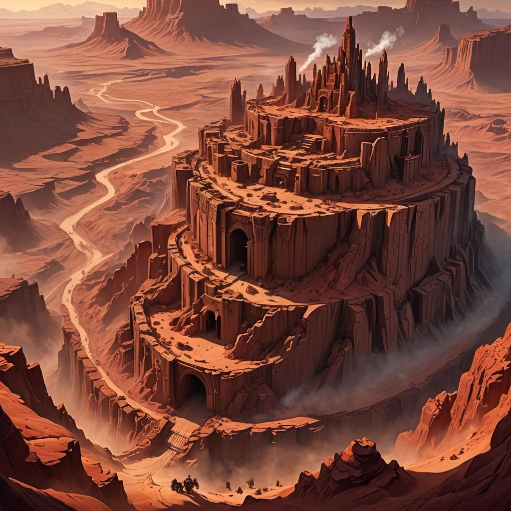 Fortified Mesa in Crimson Desert, Fantasy Concept Art