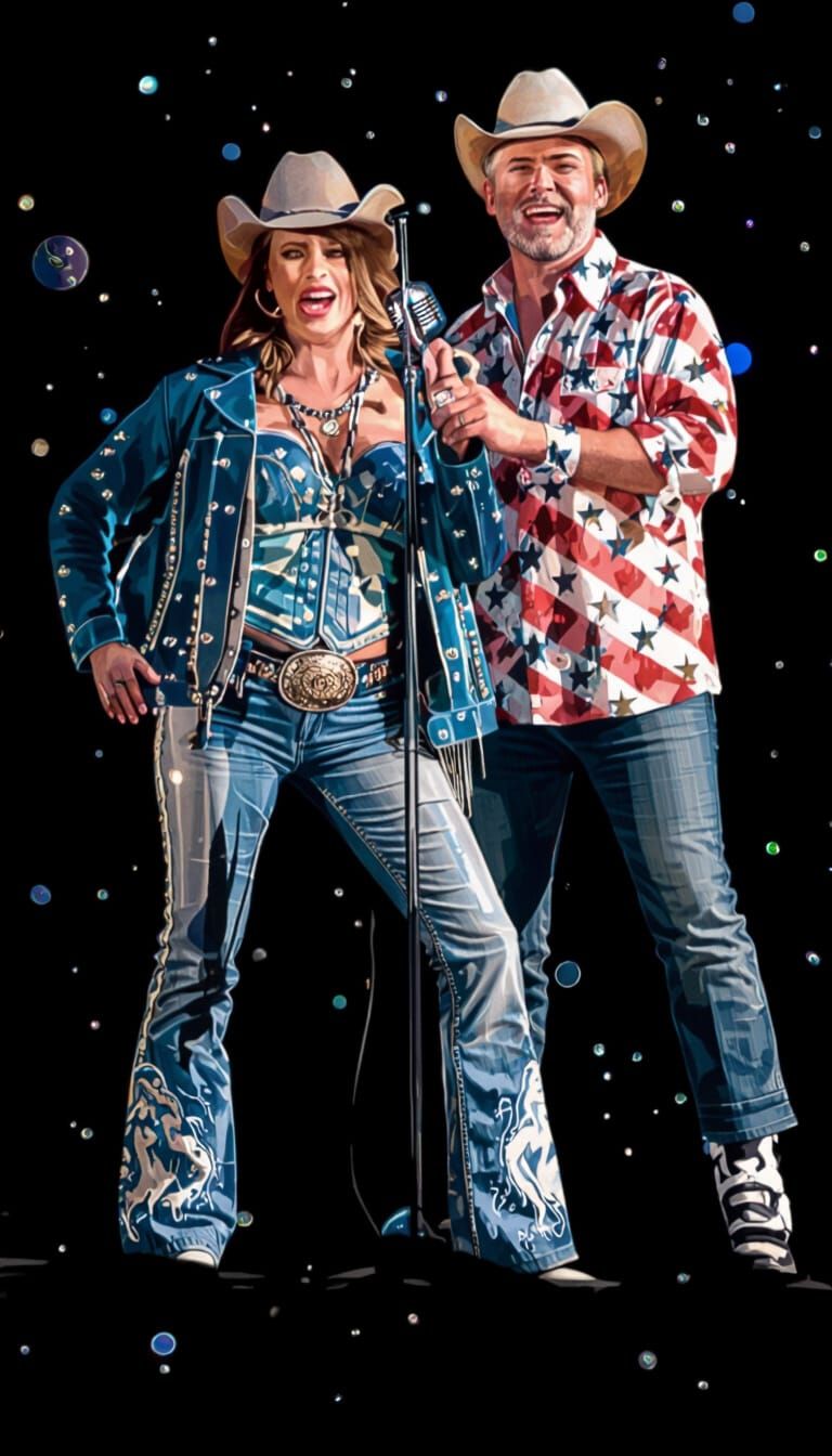 Country Singer Performs on Grand Stage in Cinematic Matte Pa...