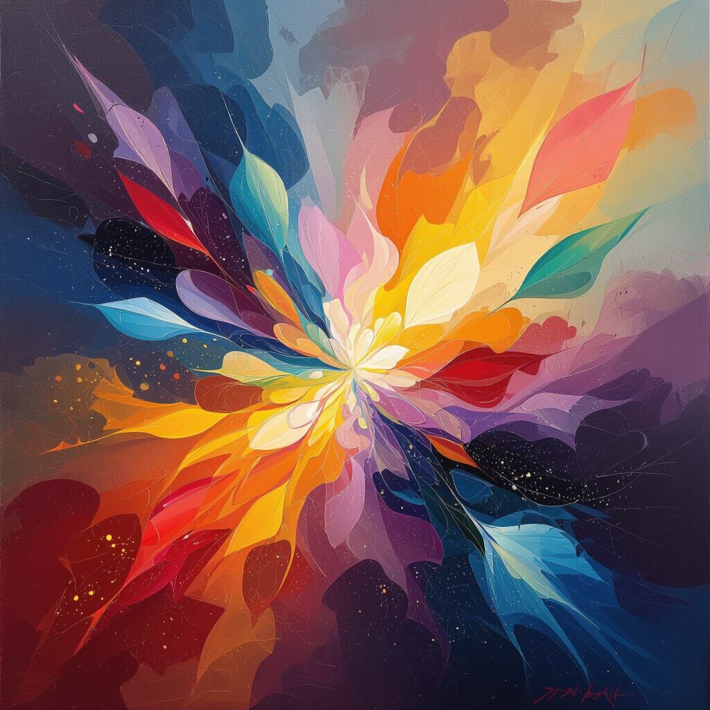 Abstract Explosion of Color and Light