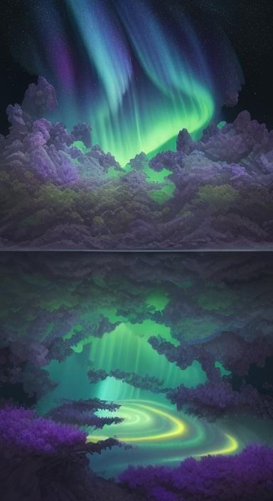 Cosmic Gaze: Universe Reflects in Comic Book Style