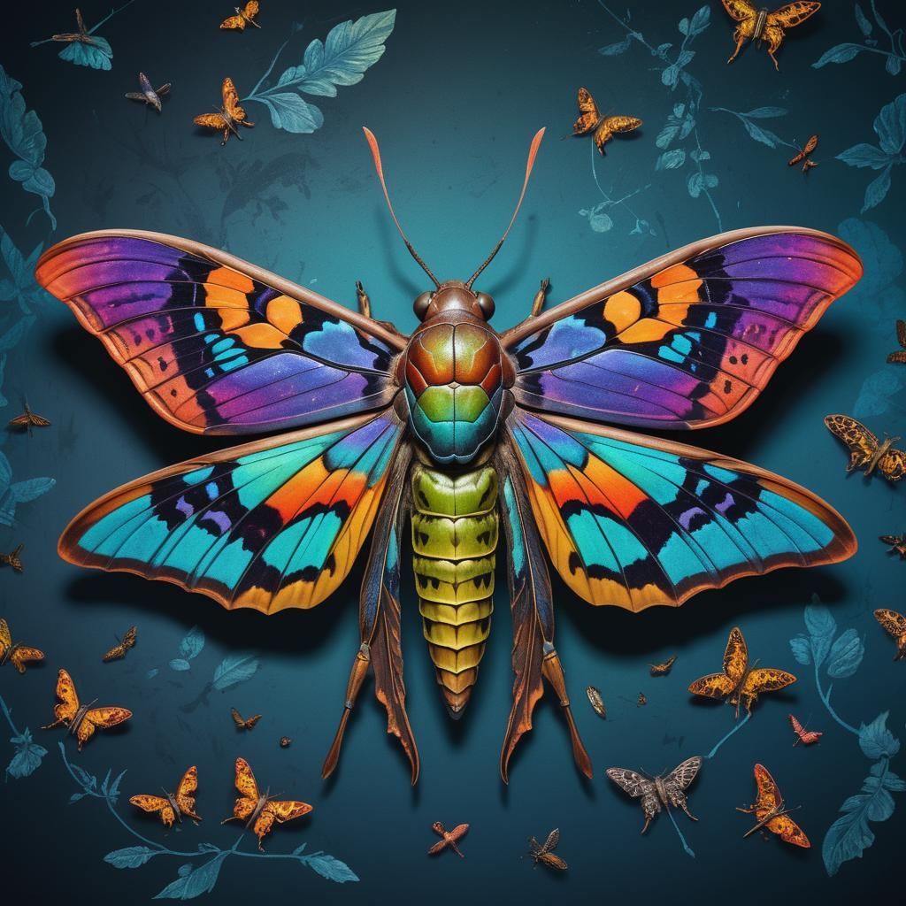 Death’s-Head Hawkmoth in Detailed Sci-Fi Rendering