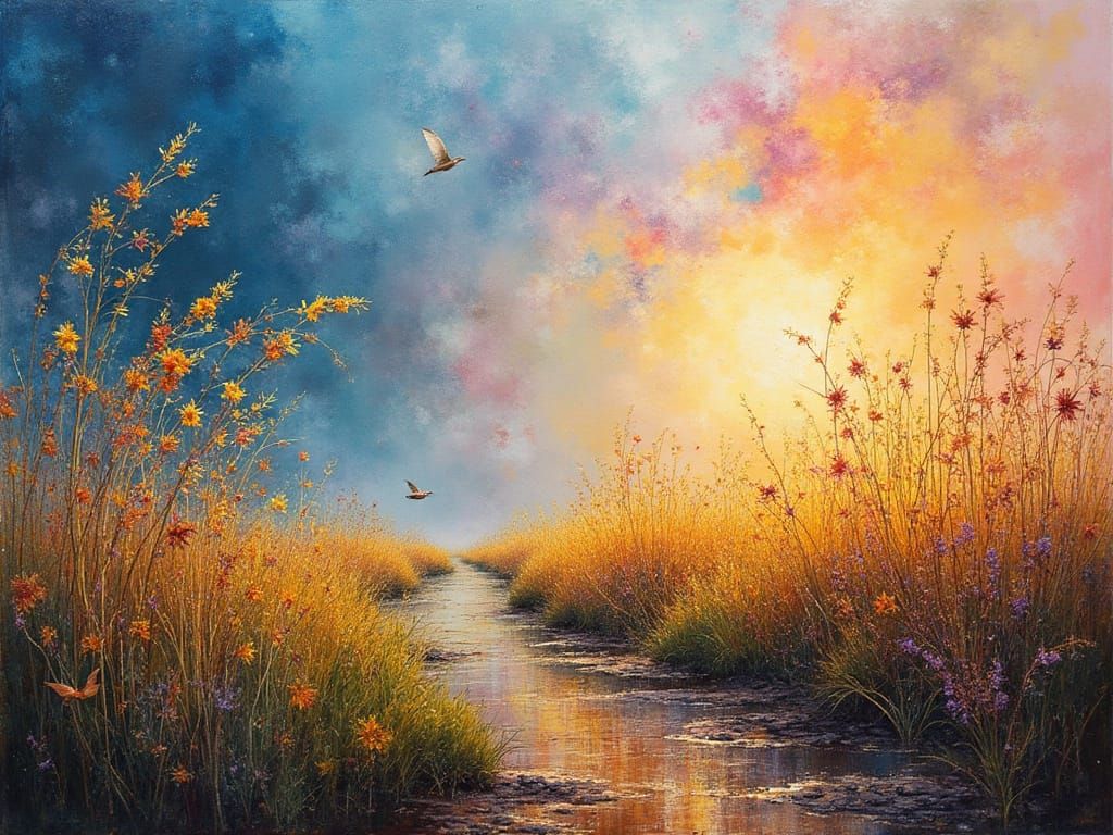 Acrylic Wash Painted on Glass Canvas Namescape Chromophore