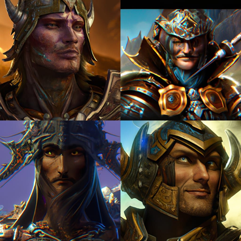 Detailed Warhammer Portrait in the Style of Artgerm