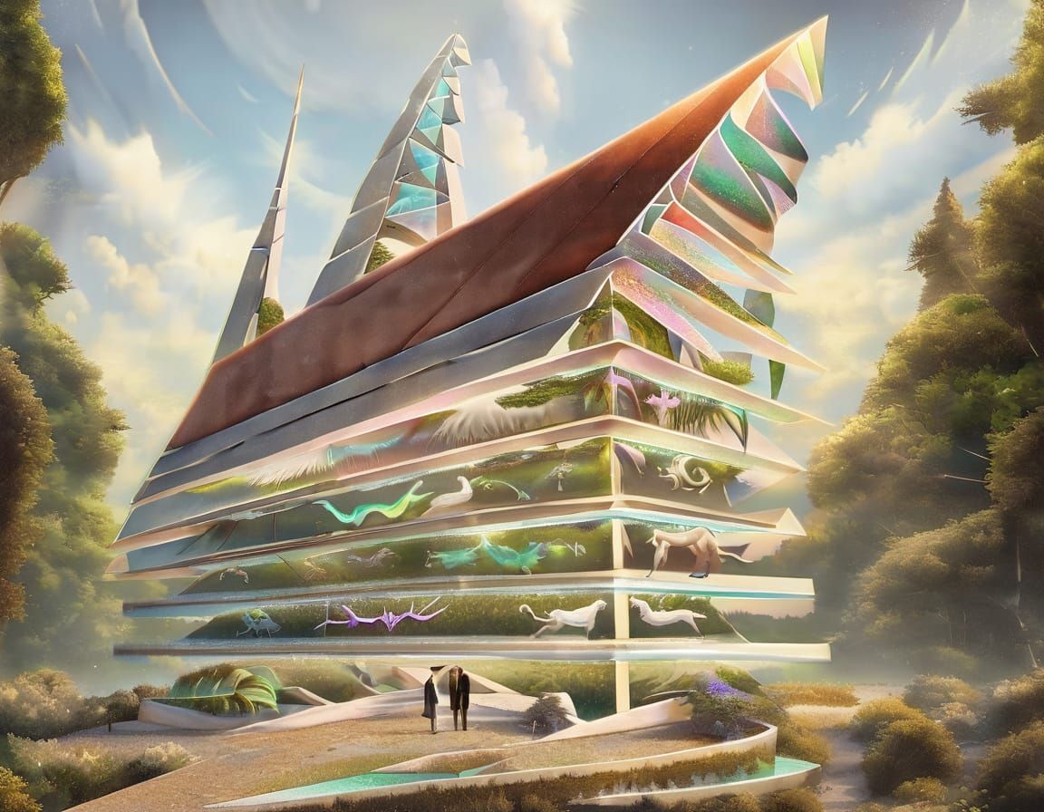 Surreal Beings in Chiaroscuro Dreamscape