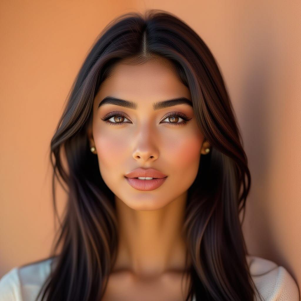 Cinematic Portrait of South Asian Woman with Soft Lighting