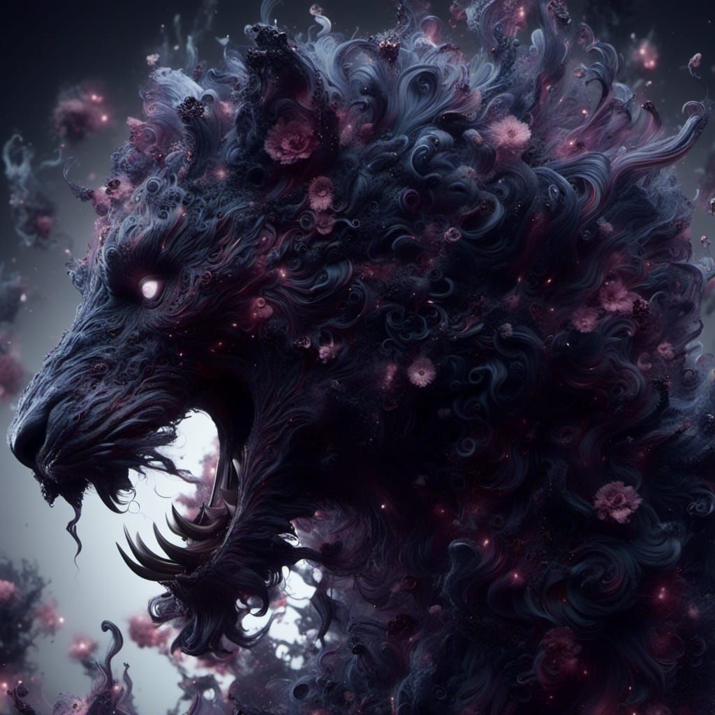 Iridescent Carnation with Black Sparkle Effect