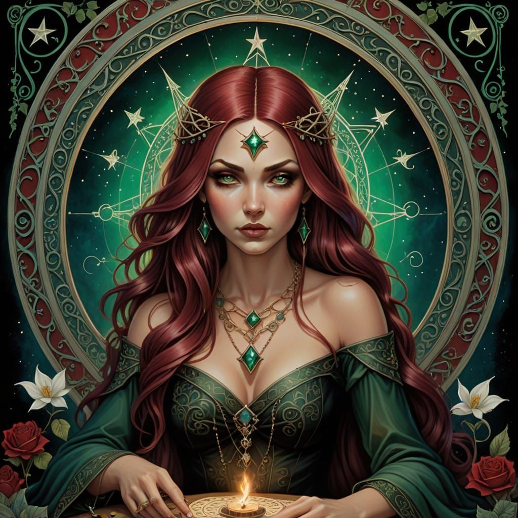 Ethereal Goddess in Rich, Deep Colors