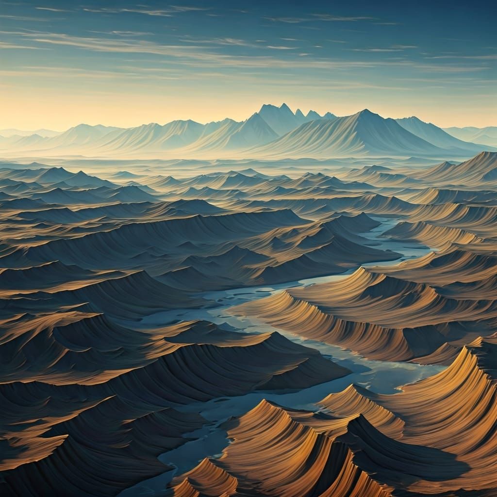 Dramatic Aerial View of a Rugged Canyon Landscape