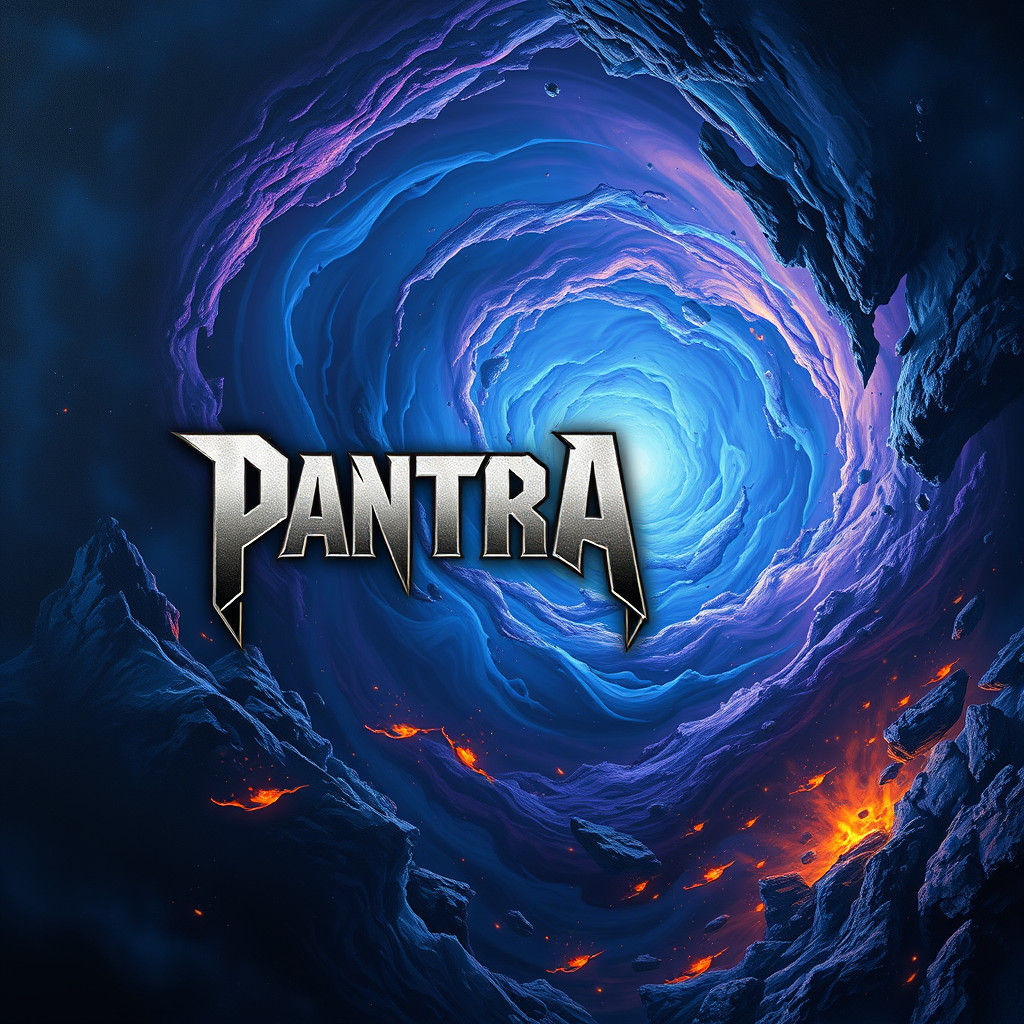 Pantera Logo in a Swirling Vortex, Digital Art