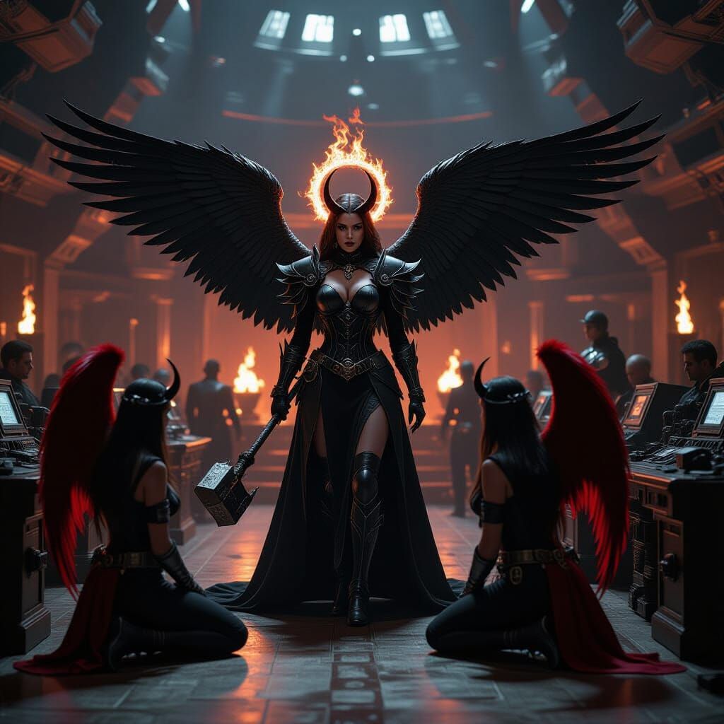 Dieselpunk Fortress Command Deck with Archduchess Zariel