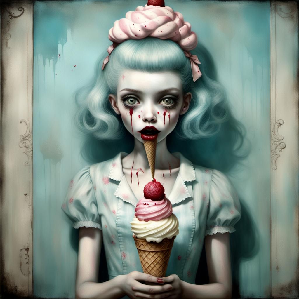 Distorted Body Horror: Ice Cream Parlor Scene