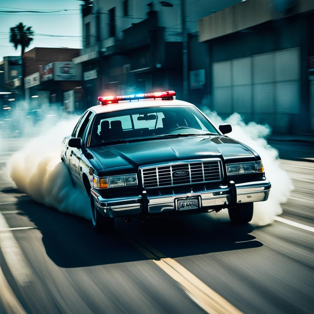 LAPD Ford Crown Victoria responding to an emergency call
