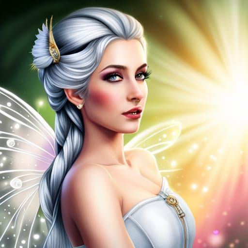 Sparkling Sugar Fairy in Paradise, Digital Art