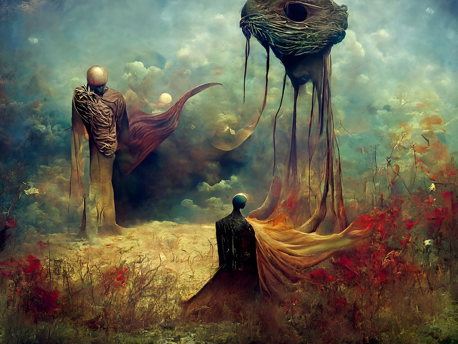Surreal Painting Inspired by Čiurlionis and Beksinski