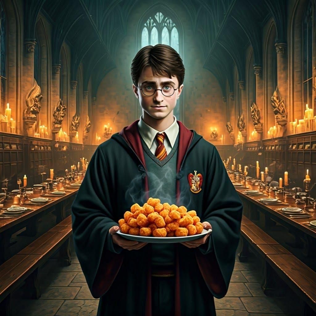 Harry Potter and the Tater Tots, Detailed Matte Painting