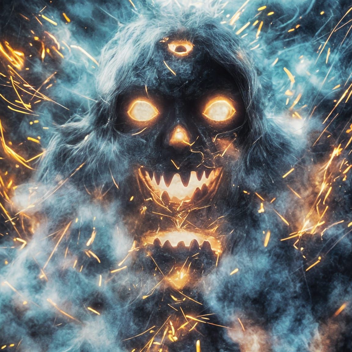 Surreal Halloween Portraits with Disturbing Facial Expressio...