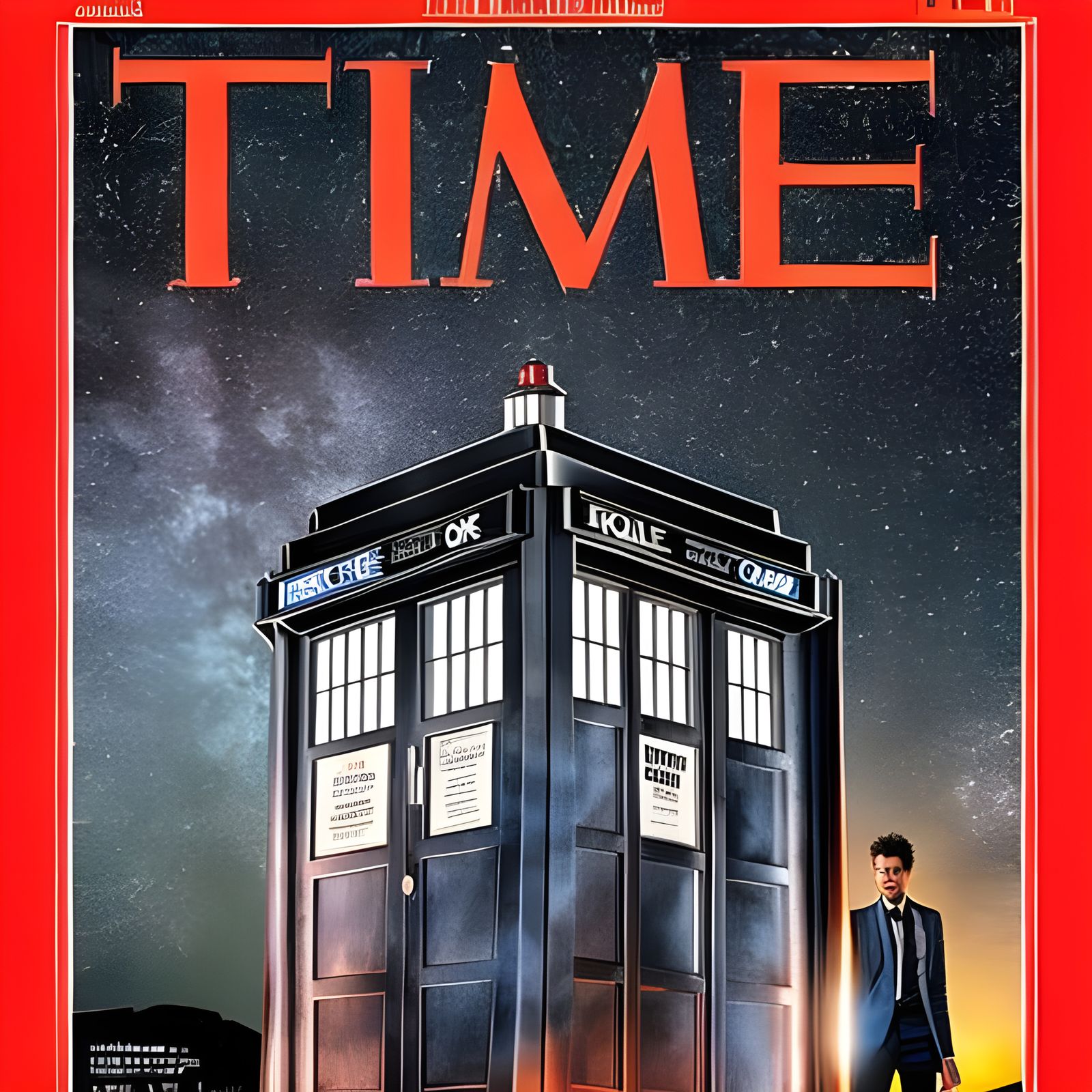 Doctor Who on Time Magazine Cover in 4K