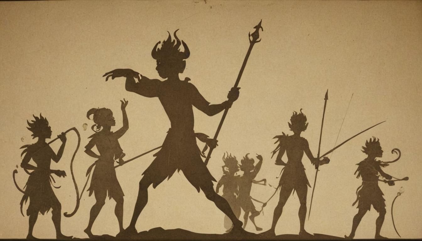 Monkey King Silhouette Animation in Golden Ratio