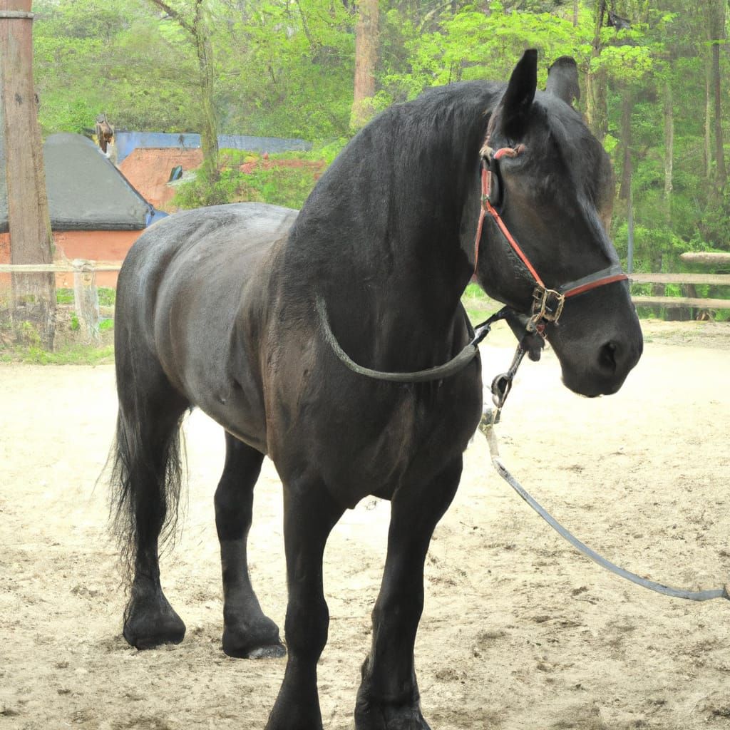 Majestic Black Horse Generated by AI