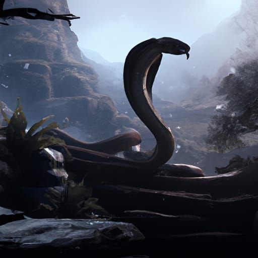 Detailed 8K Snake Concept Art