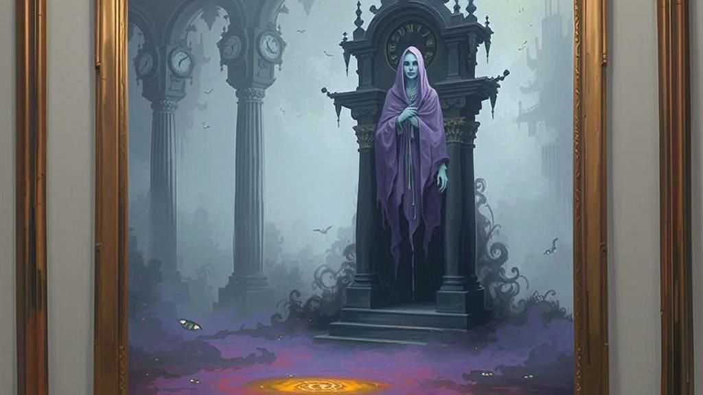 Ethereal Figure Emerges from Antique Mirror