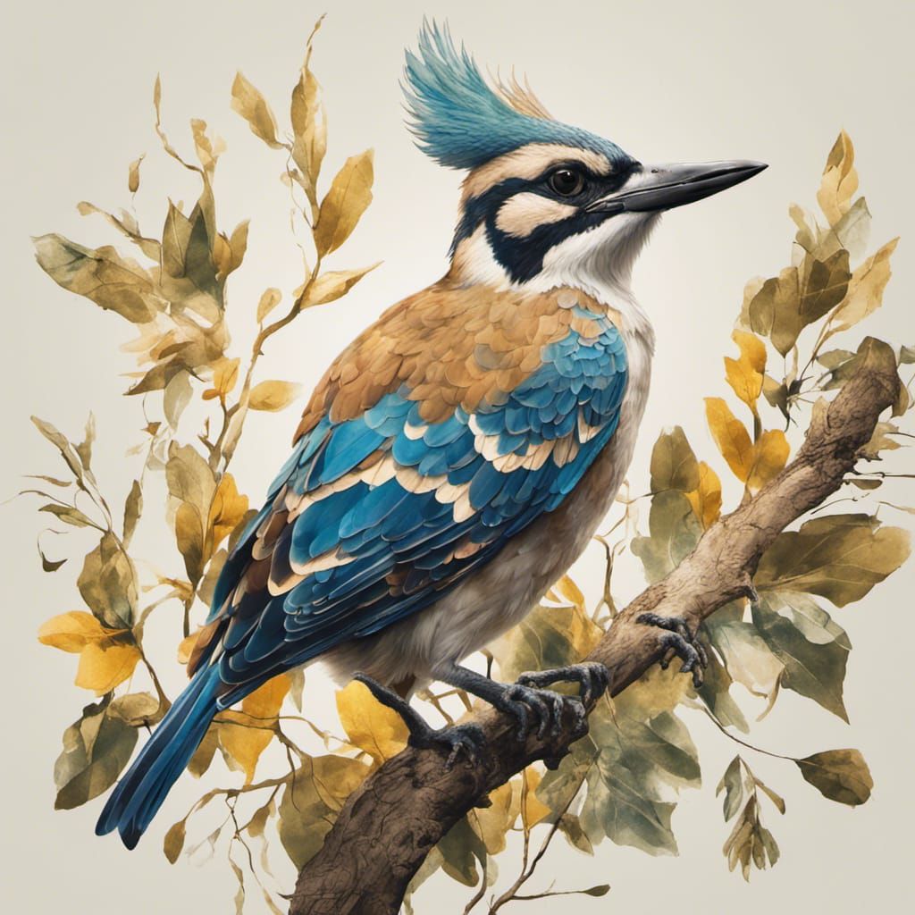 Kookaburra in Lush Foliage: Photorealistic Rendering