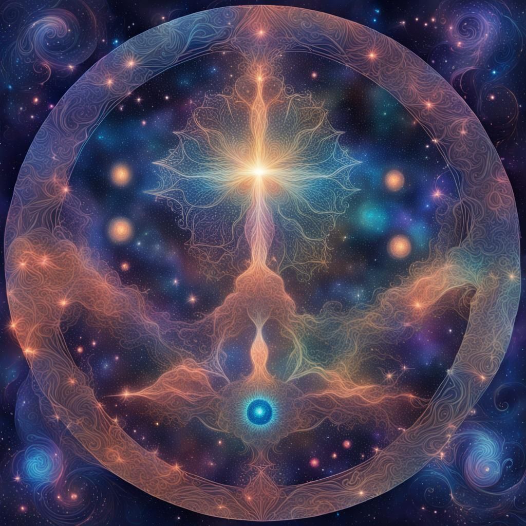 New Year's Eve with Cosmic Dark Blue Background