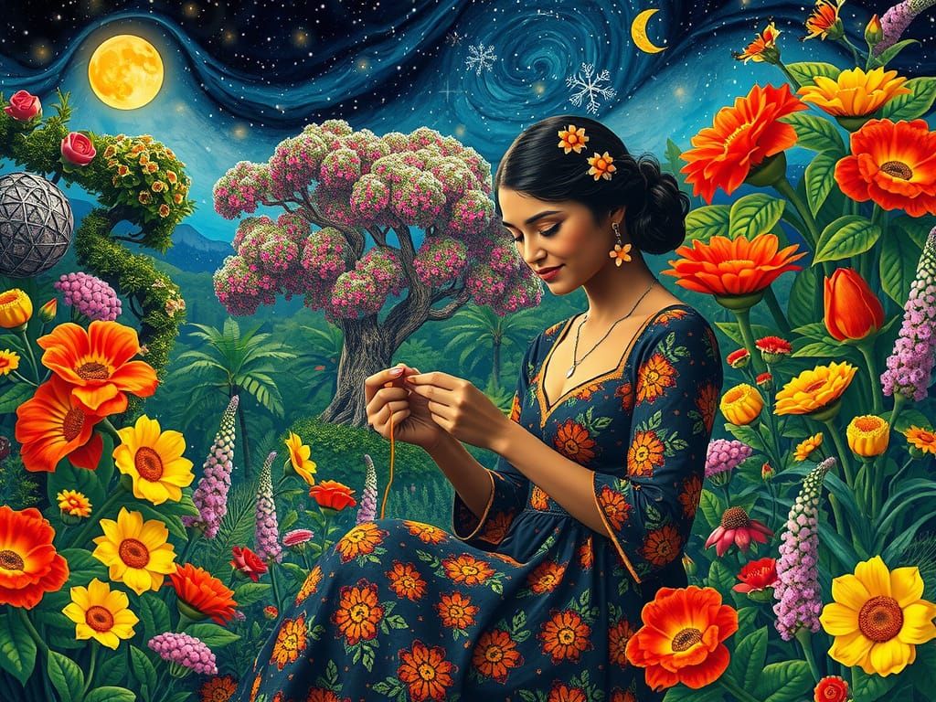 Four Seasons Crochet in Klimt Golden Style