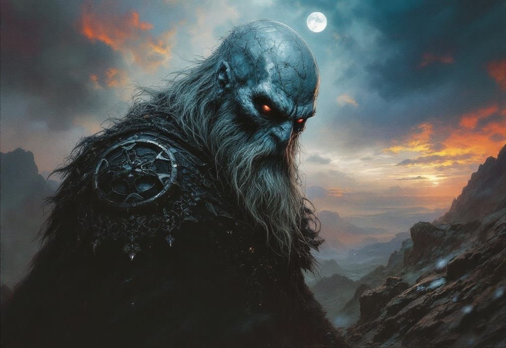 Heavy Metal Portrait in Ornate Style