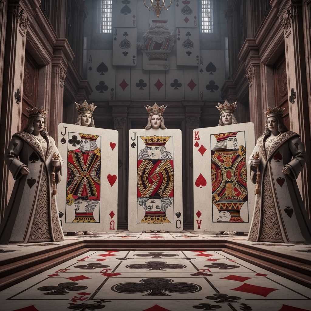 Royal Court Crafted from Playing Cards