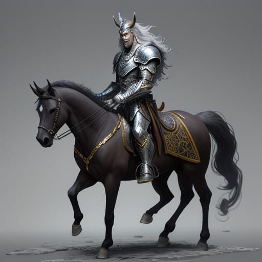 Silver Centaur in Majestic Magical Armor