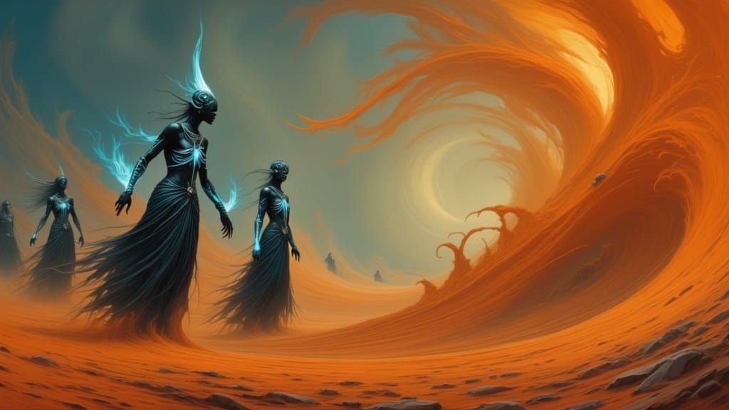 Alien Shamans Invoke Sandstorm with Dust Devil Dance