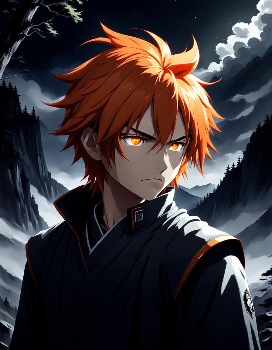 Pain (Nagato) in Anime Style with Stark Lighting