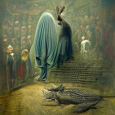 Dramatic Scene in Gustave Doré Style