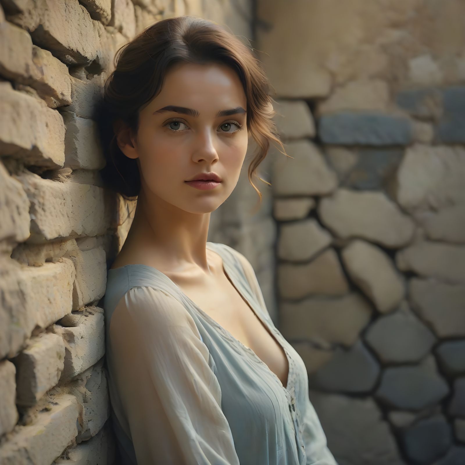 Stunning Female Portrait in Cinematic Film Style