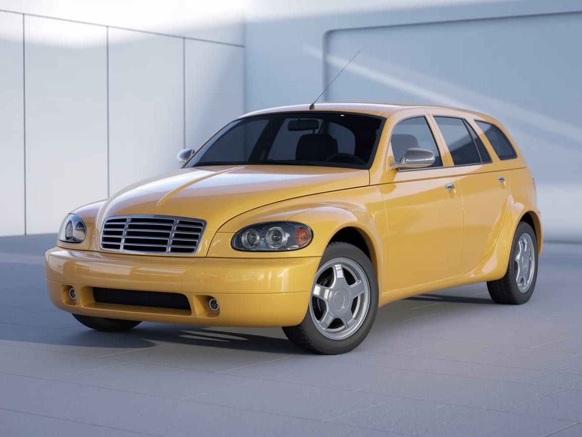 Retro-Modern 2003 Station Wagon in Showroom