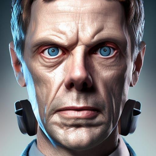 Doctor House as Doctor Who: Digital Art Portrait