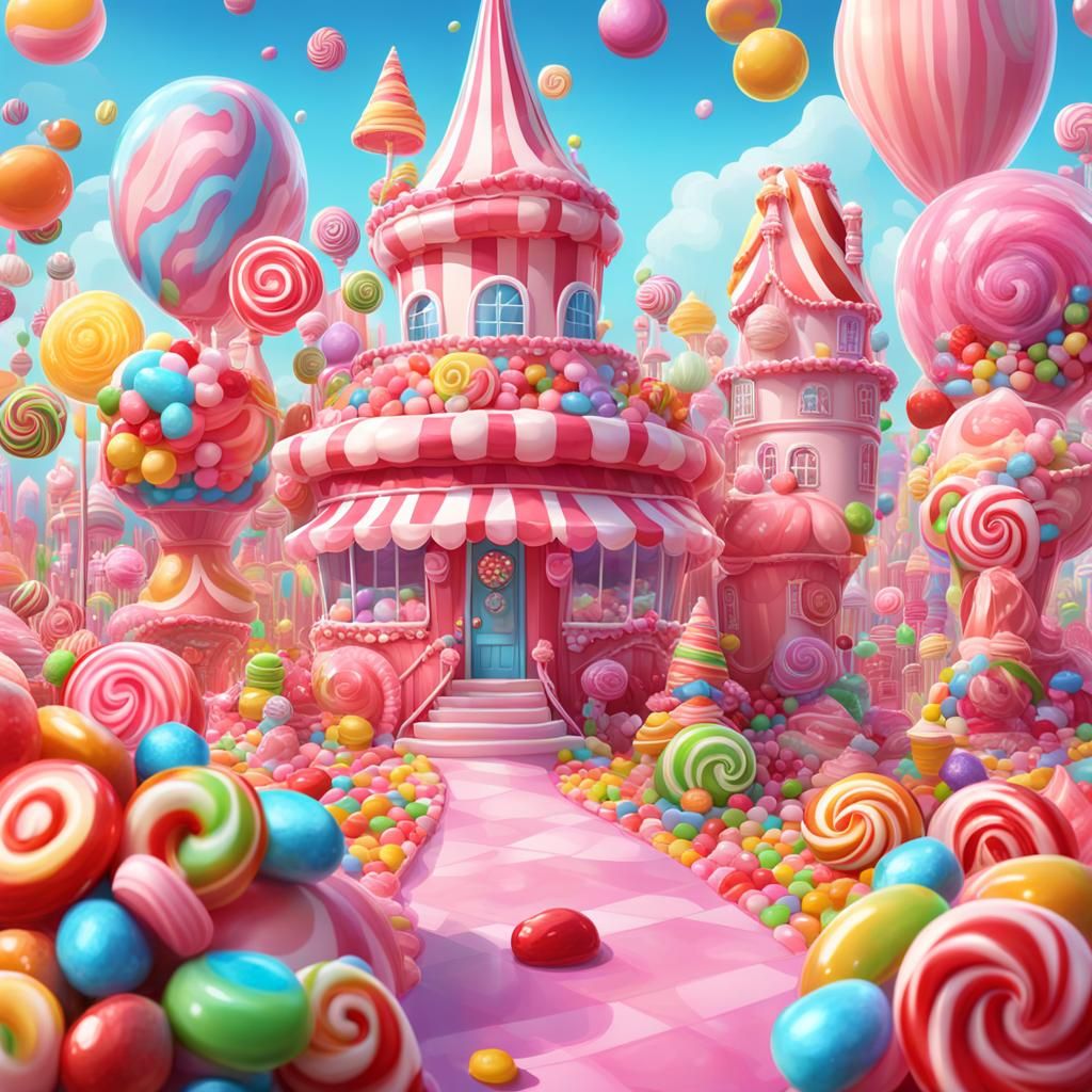 Candy Princess in Whimsical Candyland Art