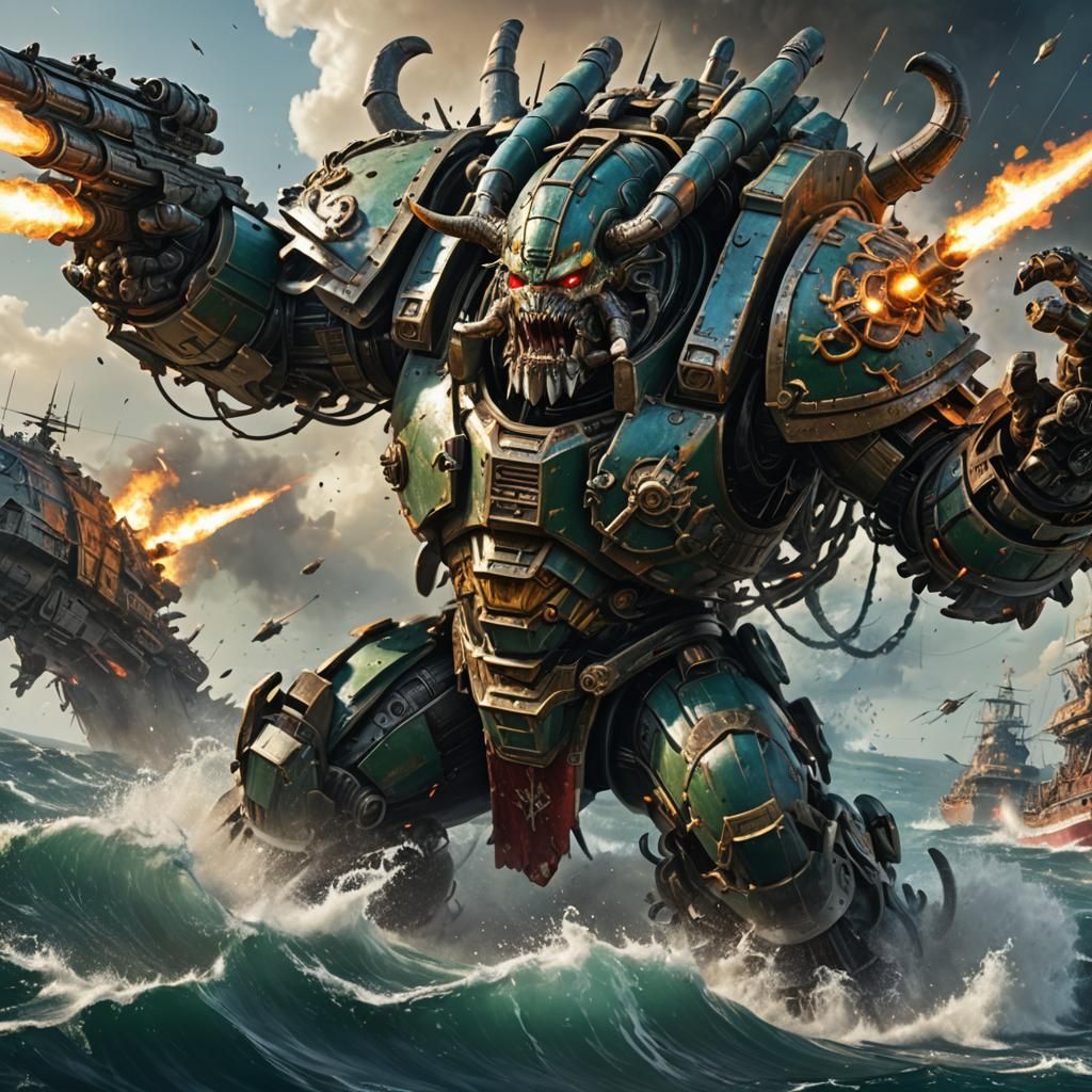 Forge World Titan Warlord Fighting Kraken